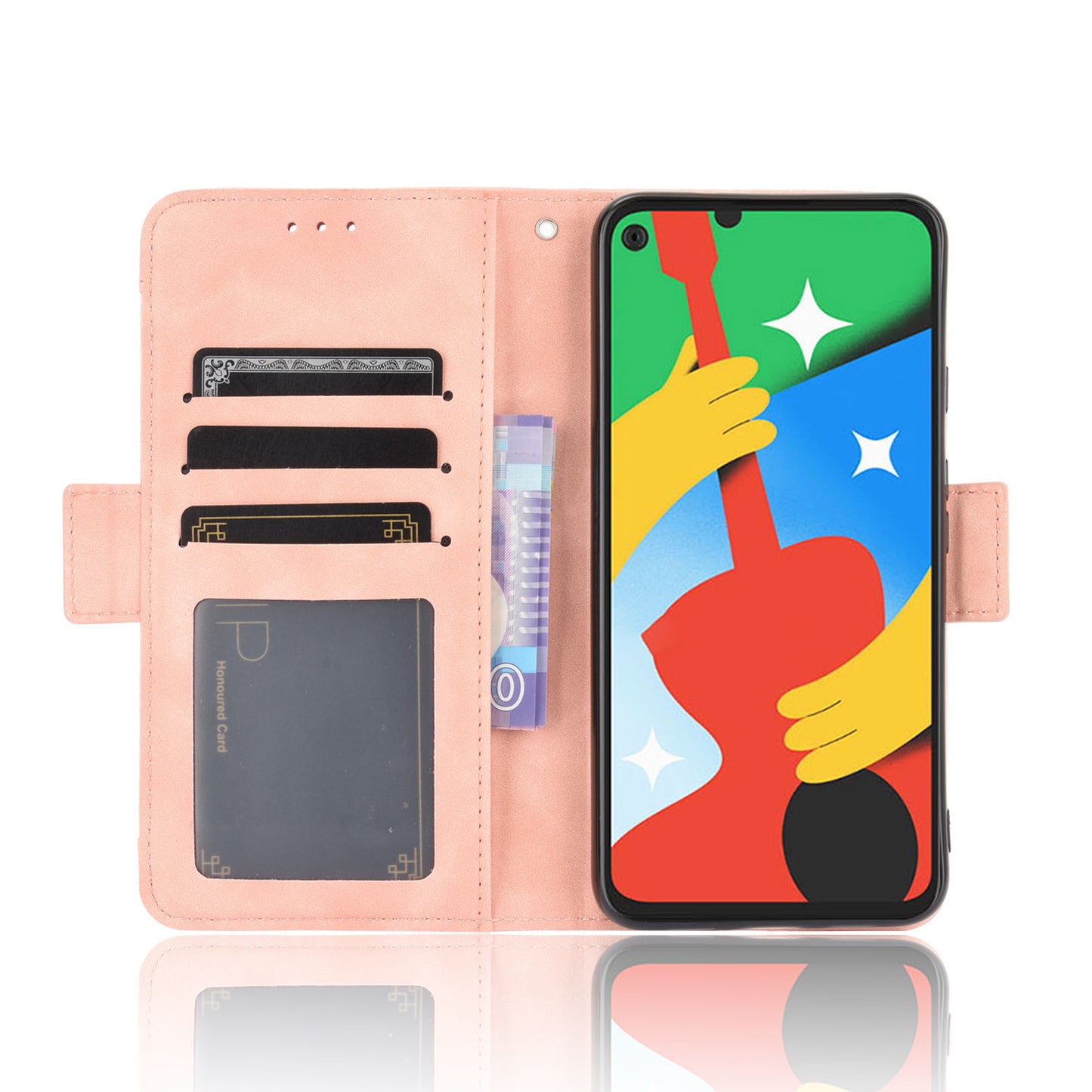 Multi-slot Leather Case Wallet Stand Cover Protector for Google Pixel 4a 5G