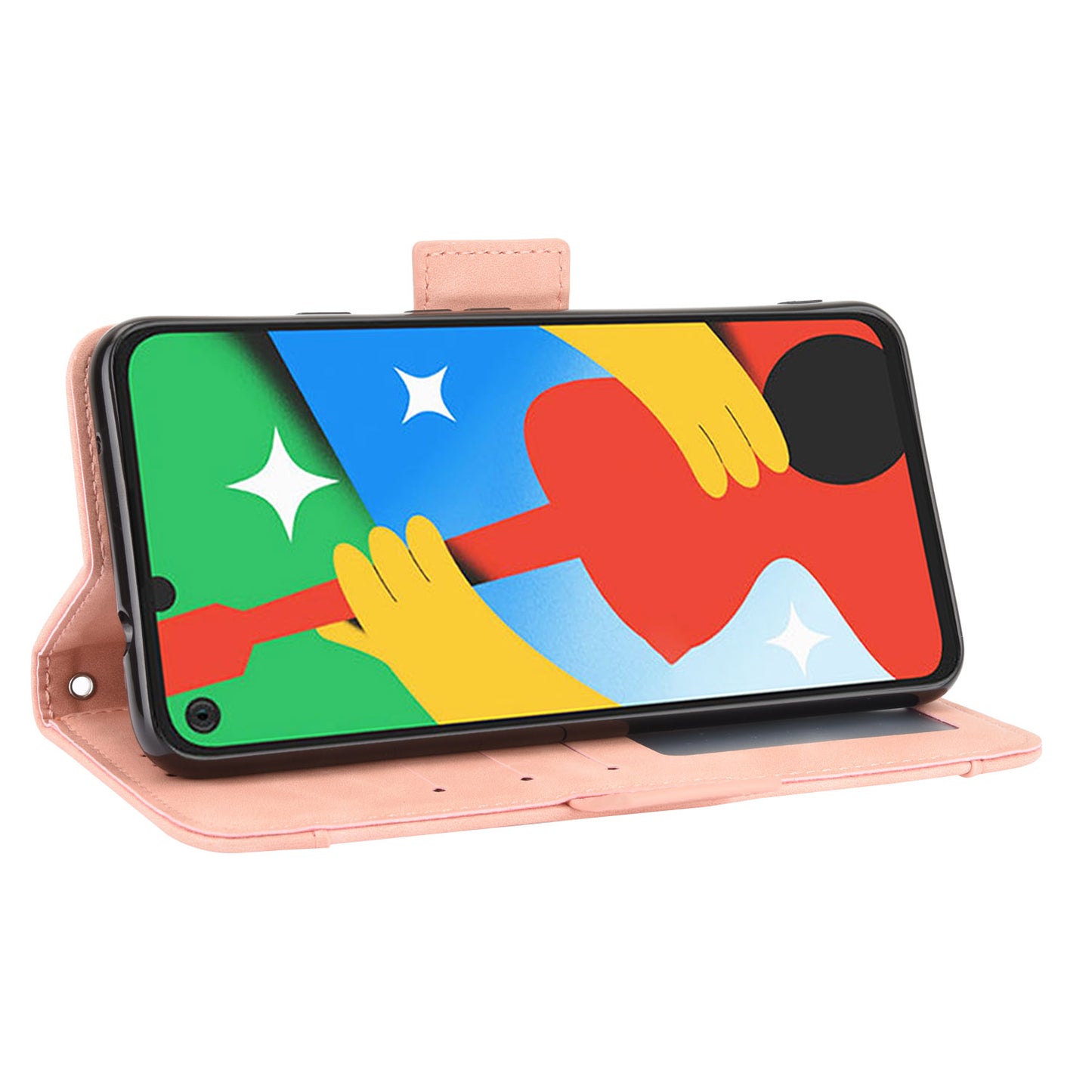 Multi-slot Leather Case Wallet Stand Cover Protector for Google Pixel 4a 5G
