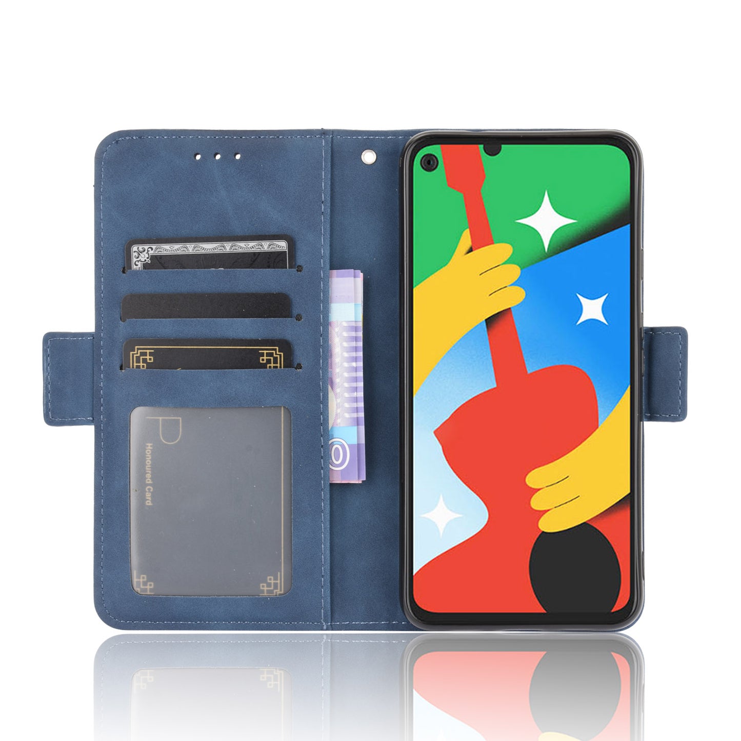 Multi-slot Leather Case Wallet Stand Cover Protector for Google Pixel 4a 5G