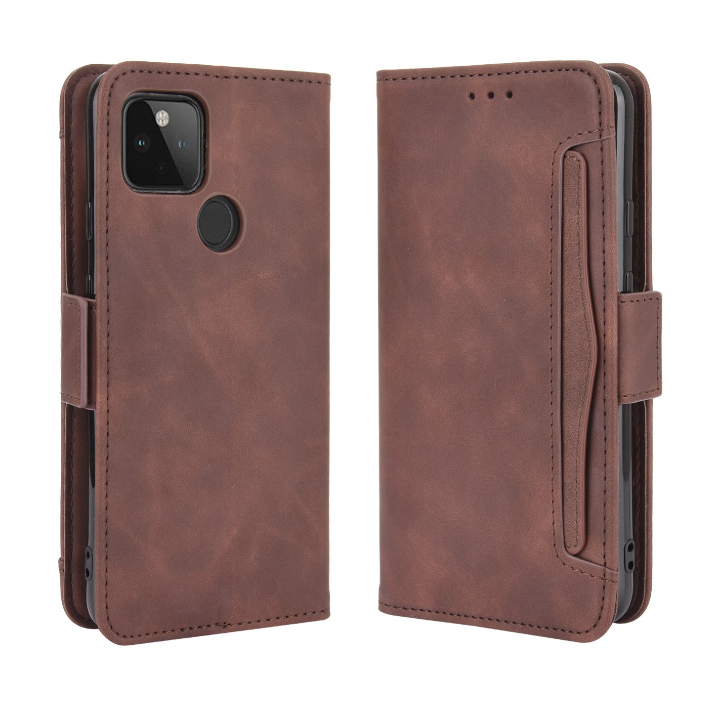 Multi-slot Leather Case Wallet Stand Cover Protector for Google Pixel 4a 5G