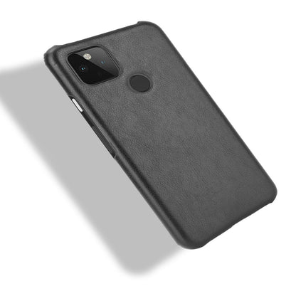 Litchi Skin Leather Coated PC Unique Design Shell for Google Pixel 5