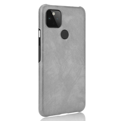Litchi Skin Leather Coated PC Unique Design Shell for Google Pixel 5
