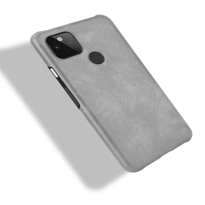Litchi Skin Leather Coated PC Unique Design Shell for Google Pixel 5