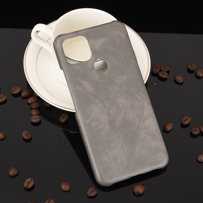 Litchi Skin Leather Coated PC Unique Design Shell for Google Pixel 5