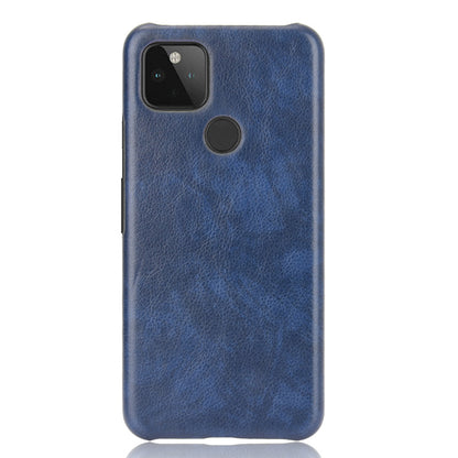 Litchi Skin Leather Coated PC Unique Design Shell for Google Pixel 5