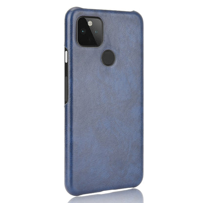 Litchi Skin Leather Coated PC Unique Design Shell for Google Pixel 5