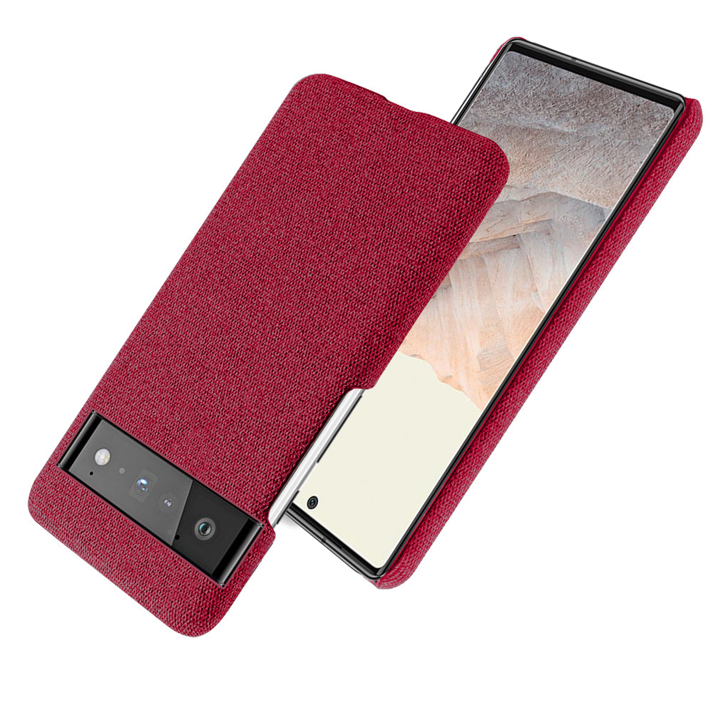 For Google Pixel 6 Pro Cloth Coated Hard PC Shockproof Non-Slip Phone Case Anti-Fingerprints Cover
