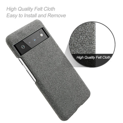 For Google Pixel 6 Pro Cloth Coated Hard PC Shockproof Non-Slip Phone Case Anti-Fingerprints Cover