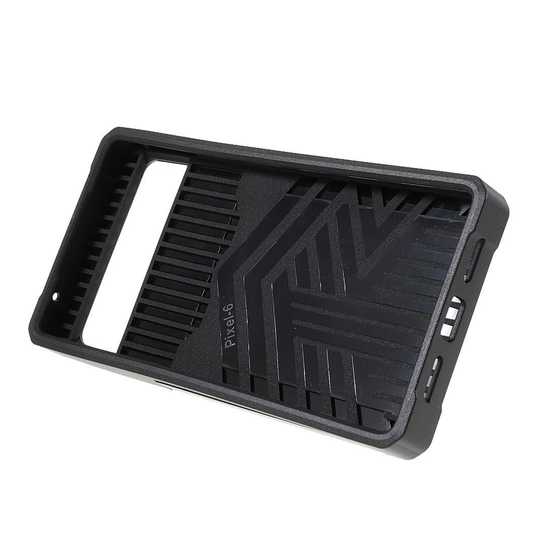 Ring Kickstand Hard PC + TPU 2-in-1 Shockproof Protective Case with Slide Camera Cover and Card Holder for Google Pixel 6