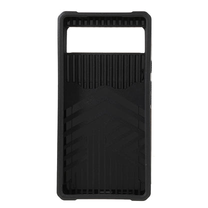 Ring Kickstand Hard PC + TPU 2-in-1 Shockproof Protective Case with Slide Camera Cover and Card Holder for Google Pixel 6