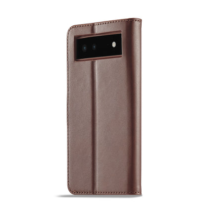 LC.IMEEKE PU Leather Wallet Stand Flip Shockproof Protective Cover for Google Pixel 6
