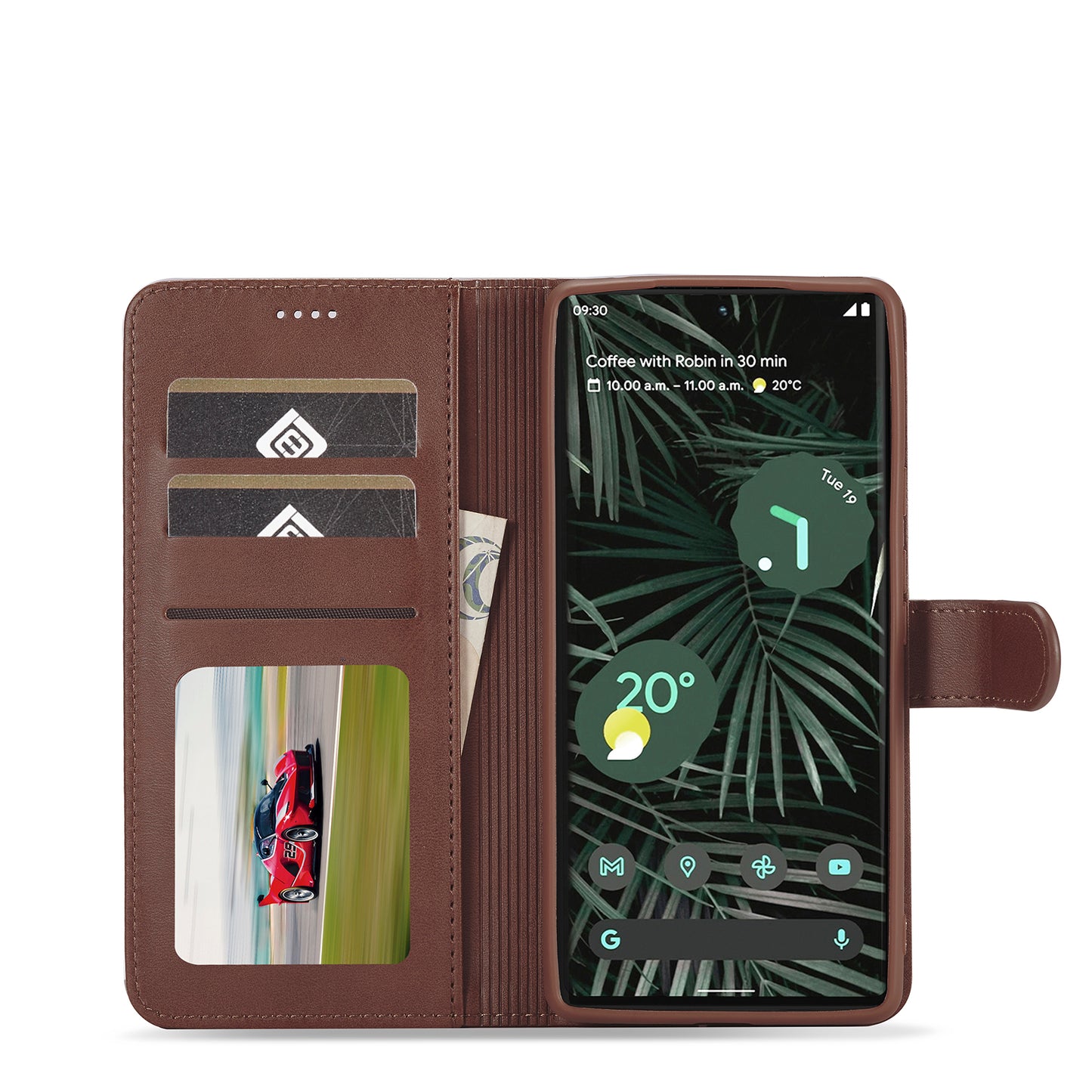 LC.IMEEKE PU Leather Wallet Stand Flip Shockproof Protective Cover for Google Pixel 6
