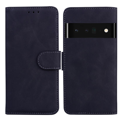 Solid Color Phone Cover Scratch-resistant Premium PU Leather Wallet Design Flip Case with Stand for Google Pixel 6 Pro