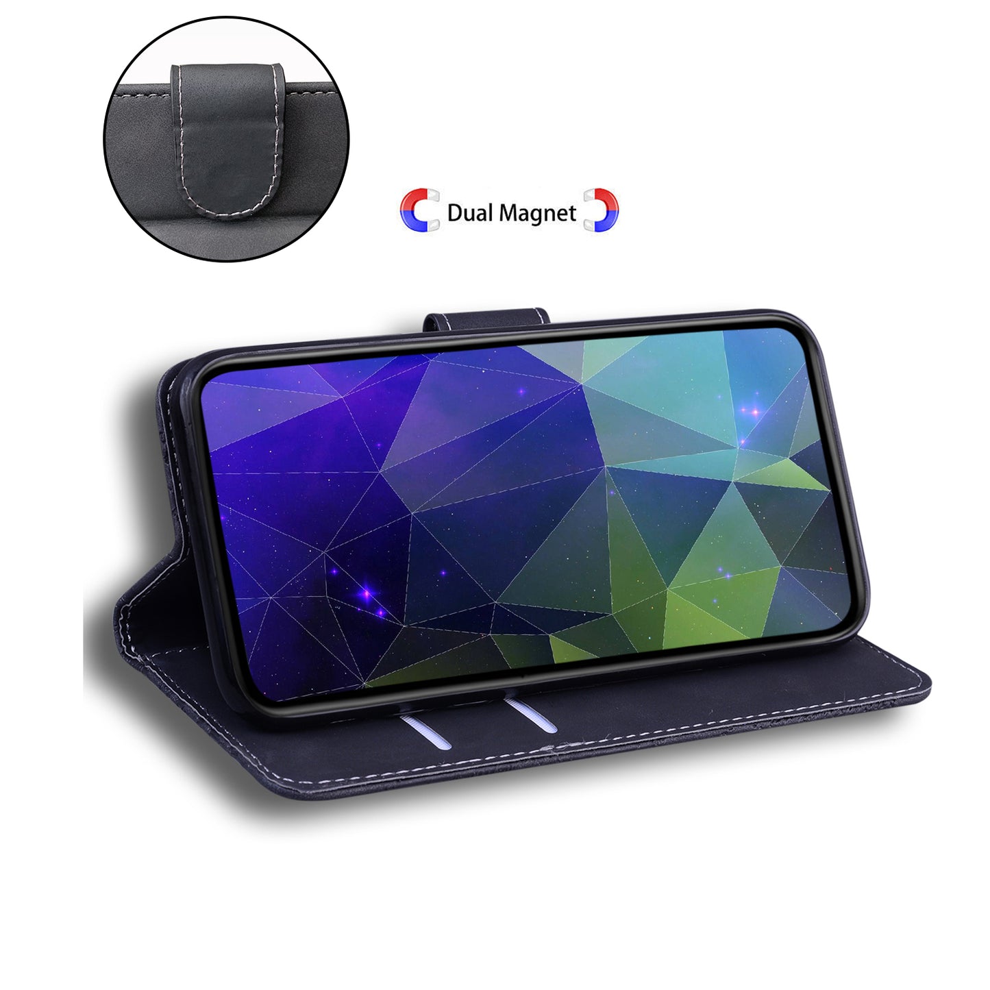Solid Color Phone Cover Scratch-resistant Premium PU Leather Wallet Design Flip Case with Stand for Google Pixel 6 Pro