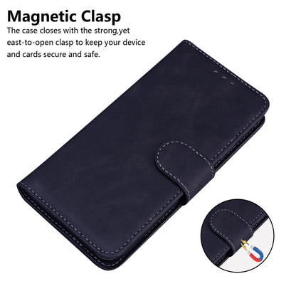 Solid Color Phone Cover Scratch-resistant Premium PU Leather Wallet Design Flip Case with Stand for Google Pixel 6 Pro