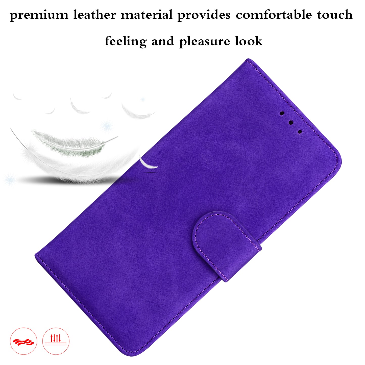 Solid Color Phone Cover Scratch-resistant Premium PU Leather Wallet Design Flip Case with Stand for Google Pixel 6 Pro