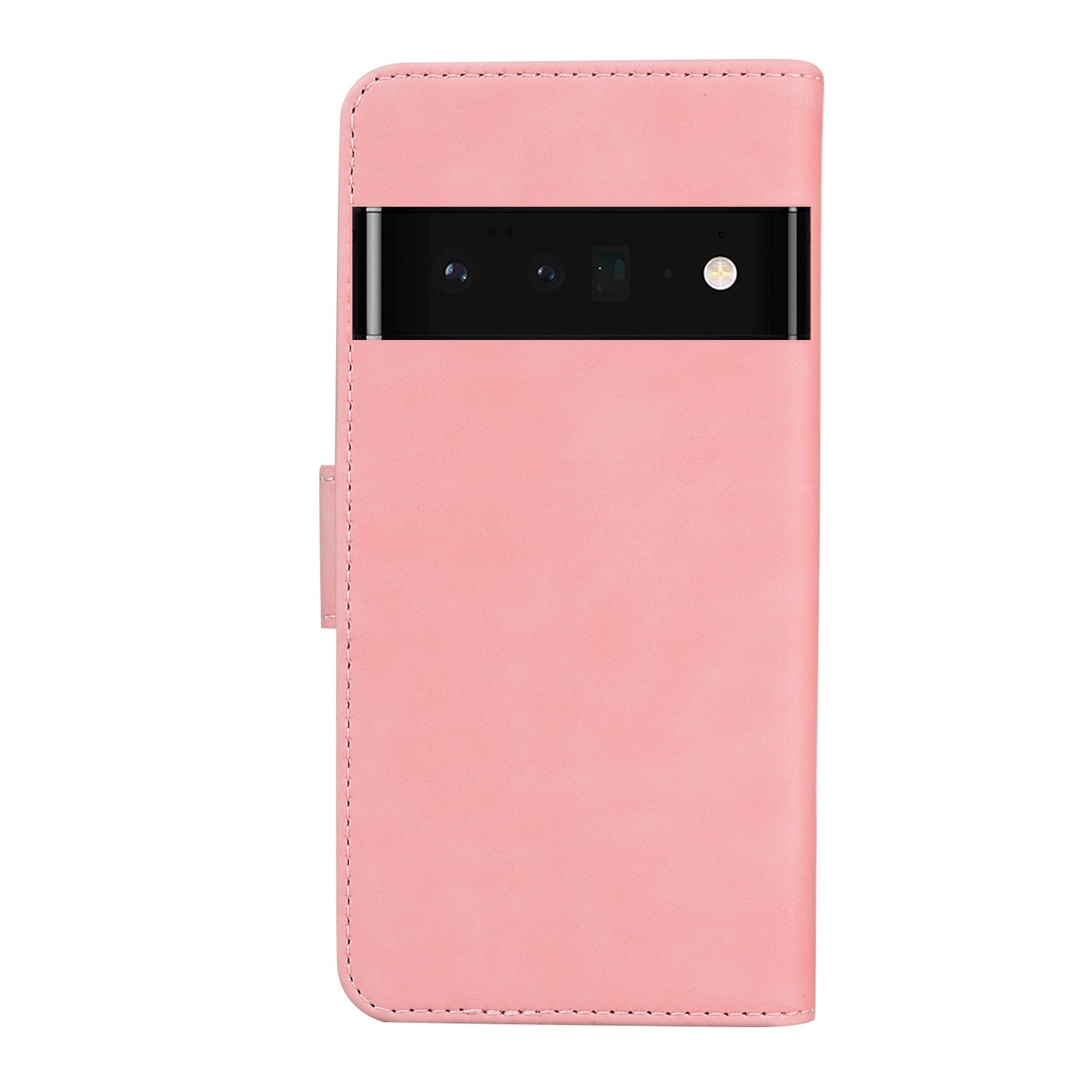 Solid Color Phone Cover Scratch-resistant Premium PU Leather Wallet Design Flip Case with Stand for Google Pixel 6 Pro