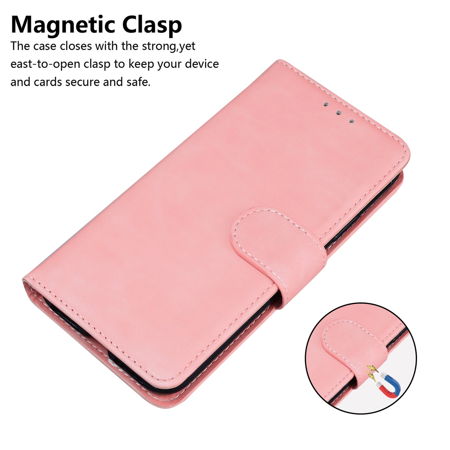 Solid Color Phone Cover Scratch-resistant Premium PU Leather Wallet Design Flip Case with Stand for Google Pixel 6 Pro