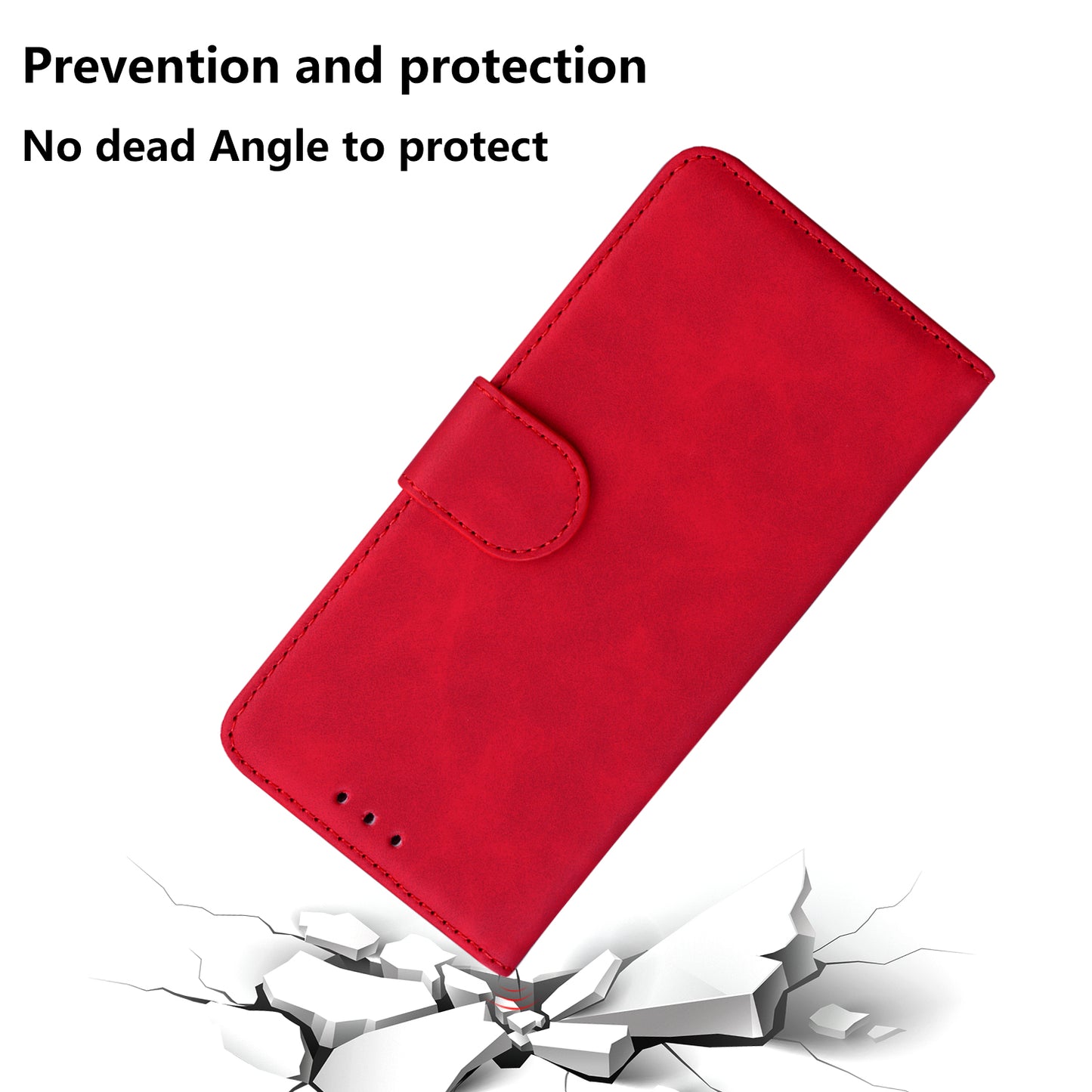 Solid Color Phone Cover Scratch-resistant Premium PU Leather Wallet Design Flip Case with Stand for Google Pixel 6 Pro