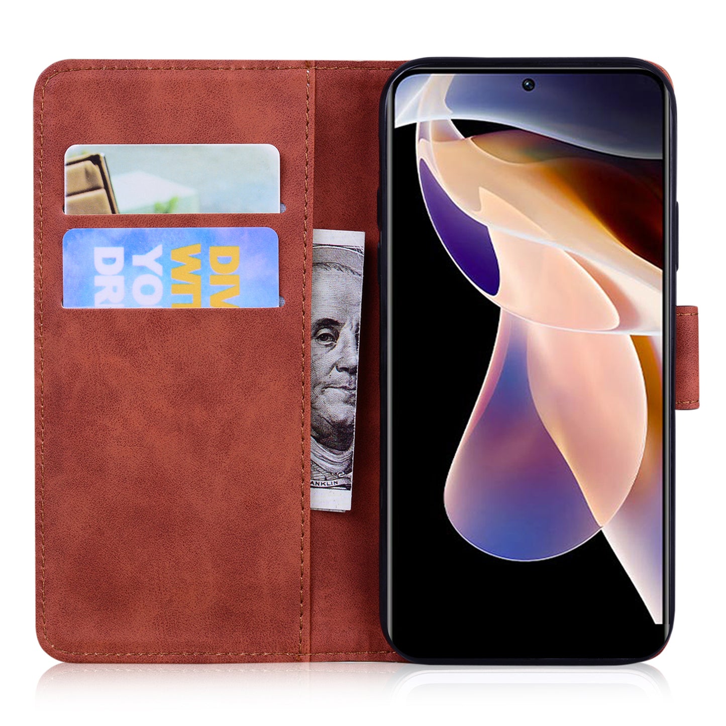 Solid Color Phone Cover Scratch-resistant Premium PU Leather Wallet Design Flip Case with Stand for Google Pixel 6 Pro
