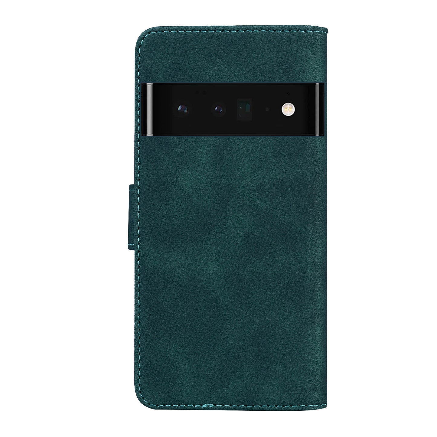 Solid Color Phone Cover Scratch-resistant Premium PU Leather Wallet Design Flip Case with Stand for Google Pixel 6 Pro
