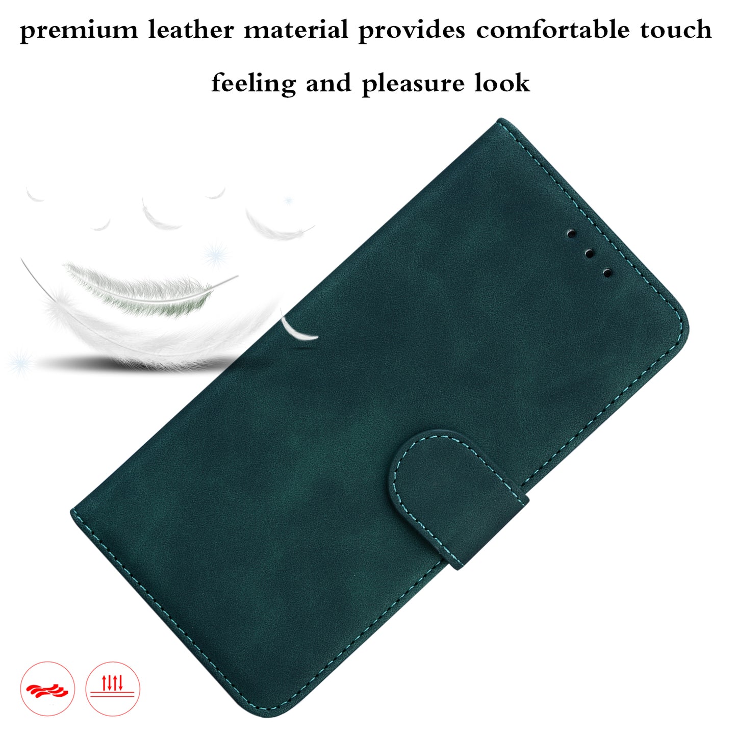 Solid Color Phone Cover Scratch-resistant Premium PU Leather Wallet Design Flip Case with Stand for Google Pixel 6 Pro