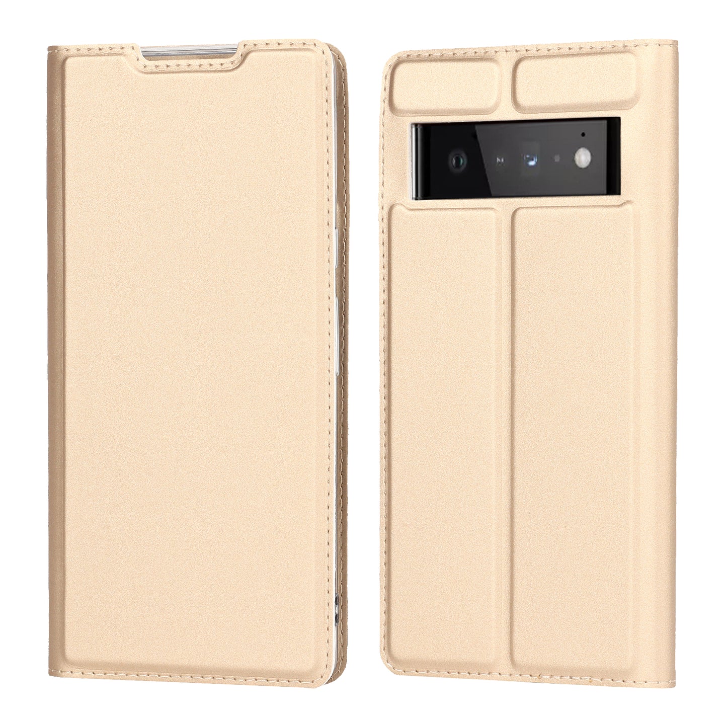 PU Leather Card Holder Design Light Slim Protective Phone Case with Stand for Google Pixel 6 Pro