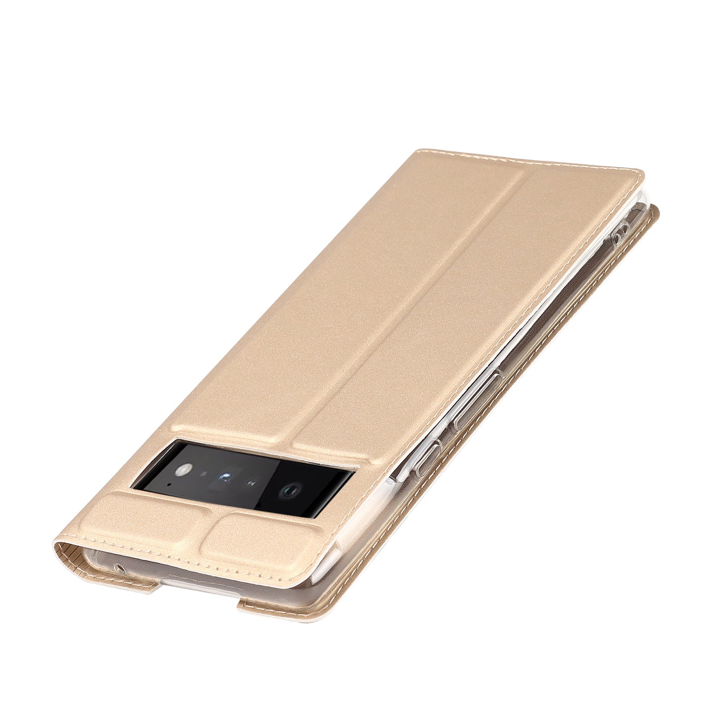 PU Leather Card Holder Design Light Slim Protective Phone Case with Stand for Google Pixel 6 Pro