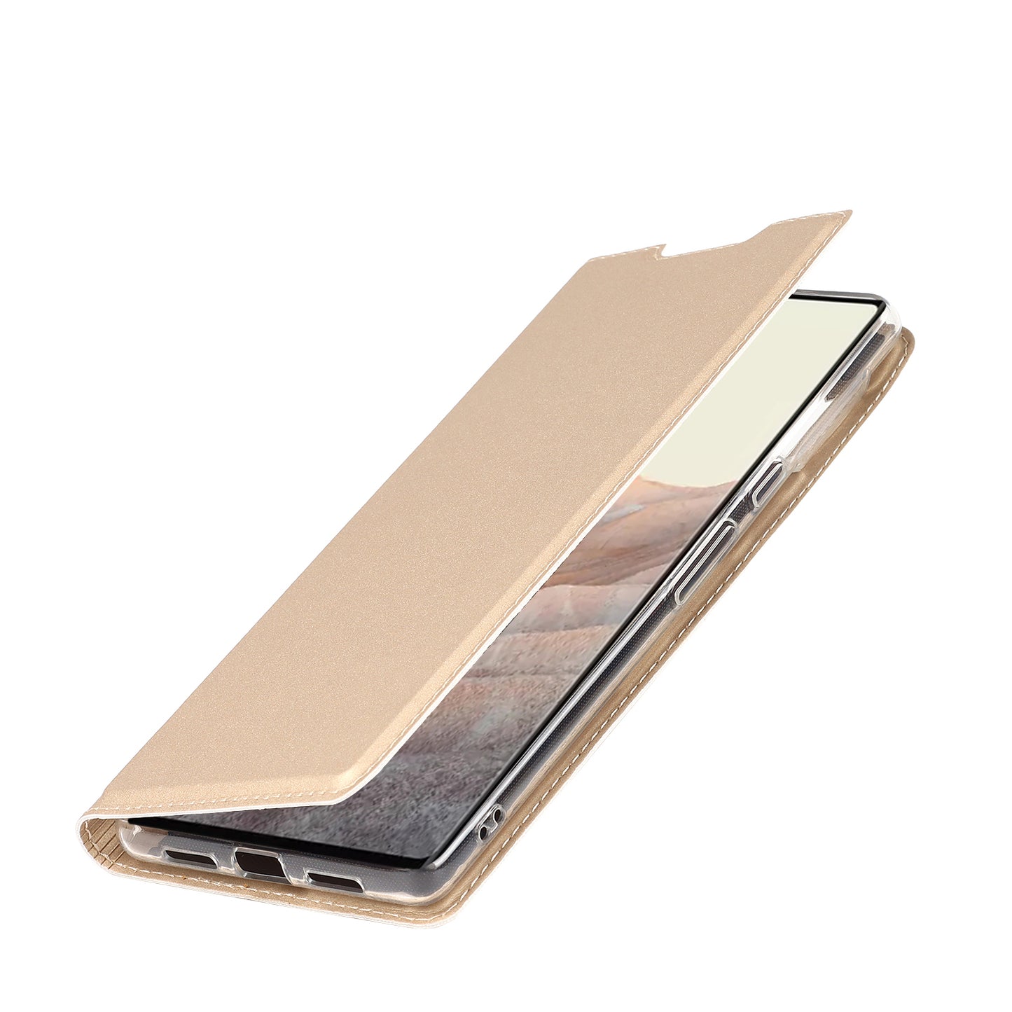PU Leather Card Holder Design Light Slim Protective Phone Case with Stand for Google Pixel 6 Pro