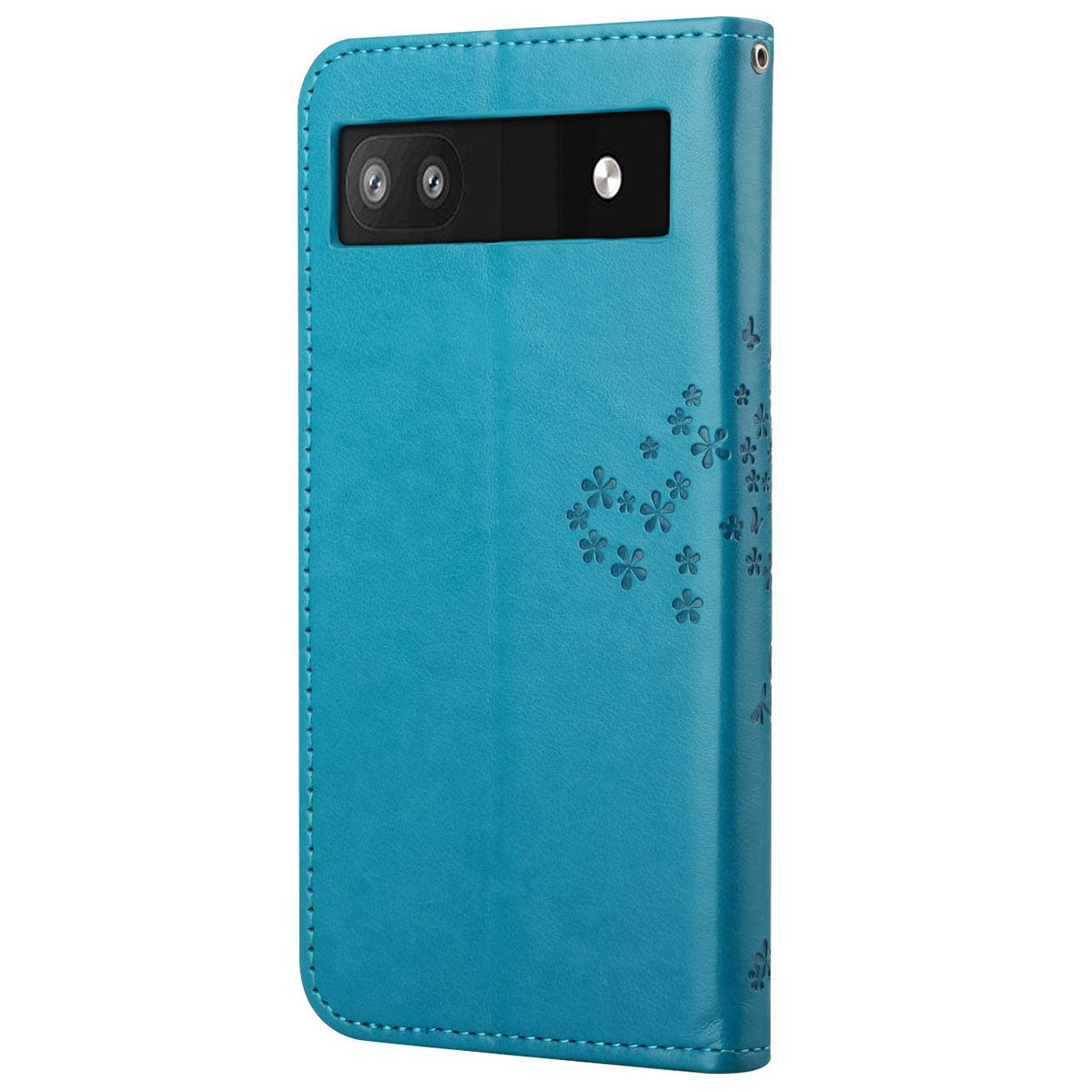Scratch-proof PU Leather Protective Cover Imprinted Owl Pattern Phone Case with Stand Wallet for Google Pixel 6a