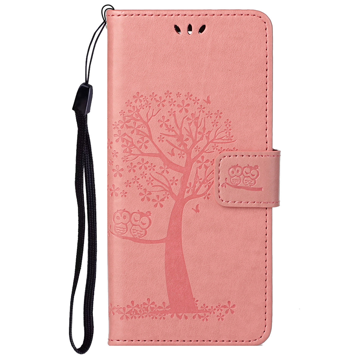 Scratch-proof PU Leather Protective Cover Imprinted Owl Pattern Phone Case with Stand Wallet for Google Pixel 6a
