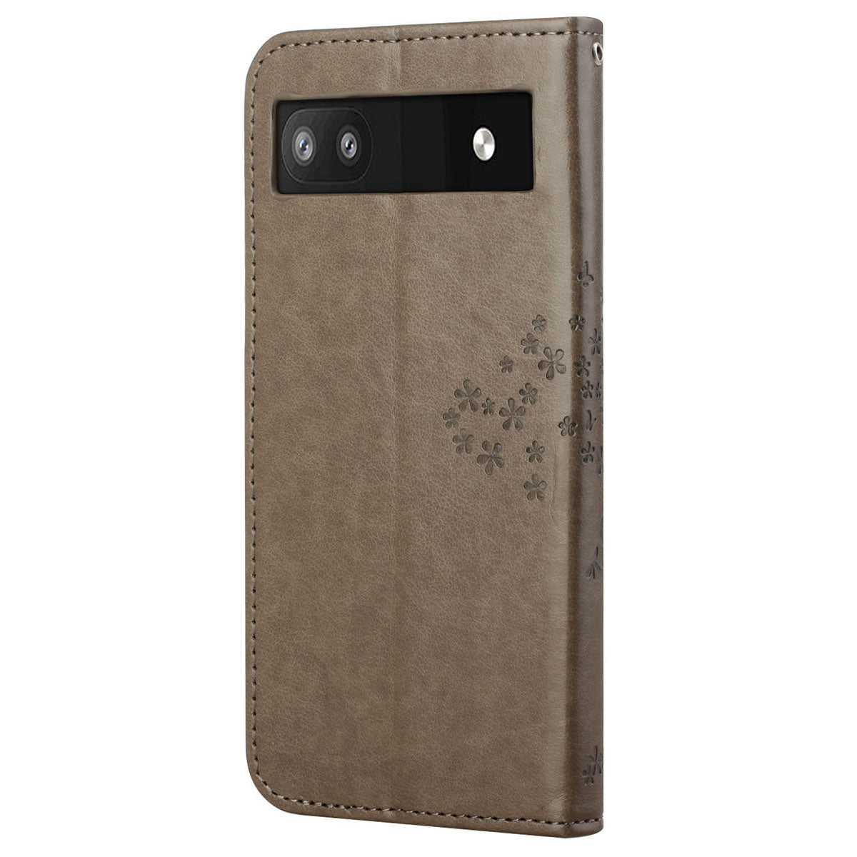 Scratch-proof PU Leather Protective Cover Imprinted Owl Pattern Phone Case with Stand Wallet for Google Pixel 6a