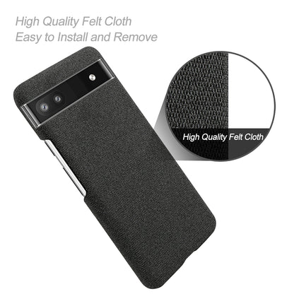 Cloth Texture Coating Shockproof Hard PC Phone Case Shell for Google Pixel 6a