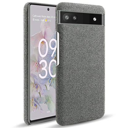 Cloth Texture Coating Shockproof Hard PC Phone Case Shell for Google Pixel 6a