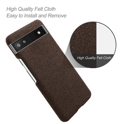 Cloth Texture Coating Shockproof Hard PC Phone Case Shell for Google Pixel 6a