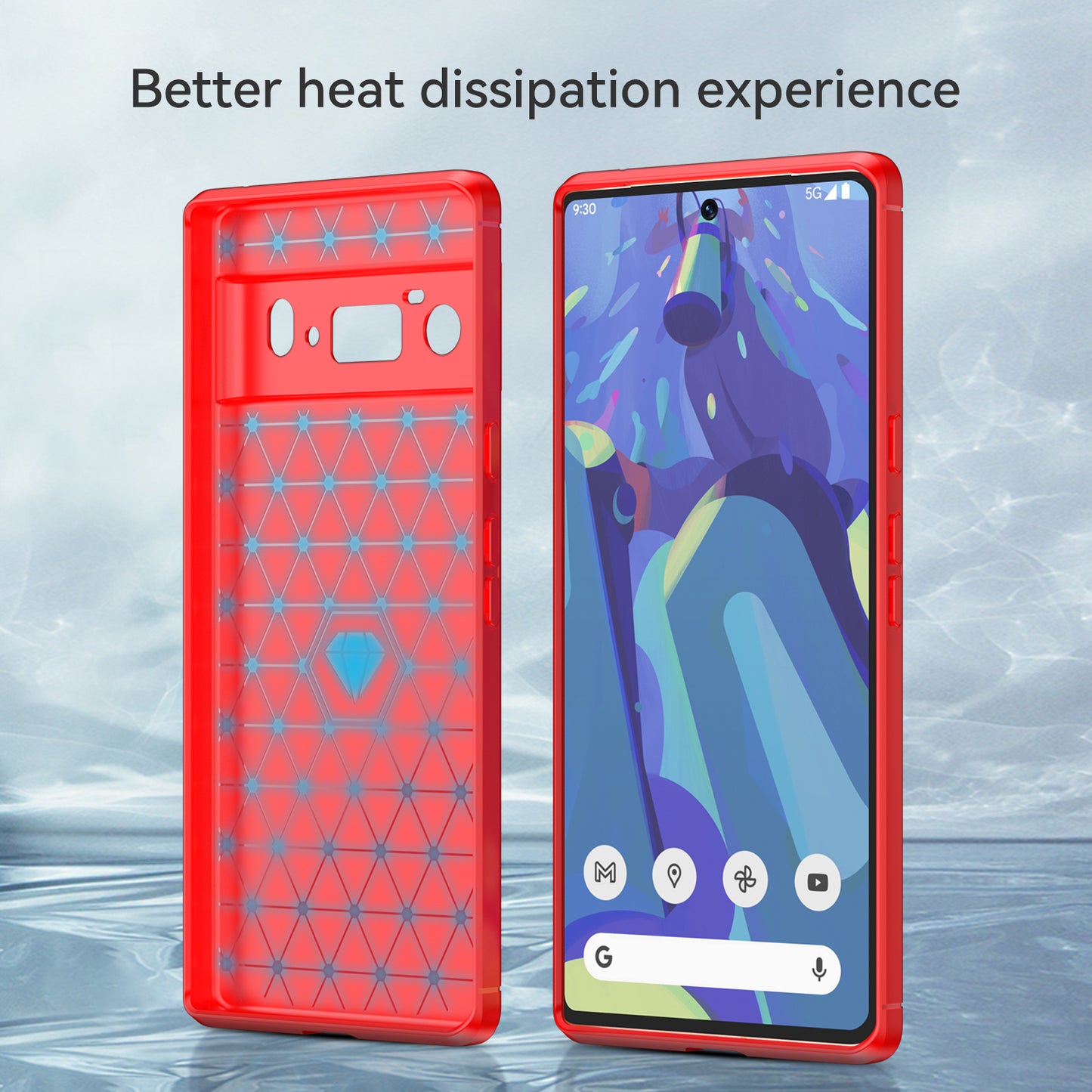 1.8mm Carbon Fiber Texture TPU Case Brushed Surface Anti-Scratch Anti-Fall Phone Protective Cover for Google Pixel 6 Pro