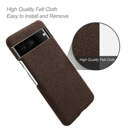 For Google Pixel 7 Drop Proof Solid Color Cloth Texture Protective Shell Hard PC Phone Case