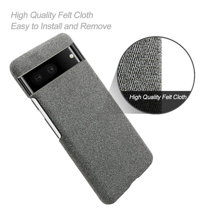 For Google Pixel 7 Drop Proof Solid Color Cloth Texture Protective Shell Hard PC Phone Case