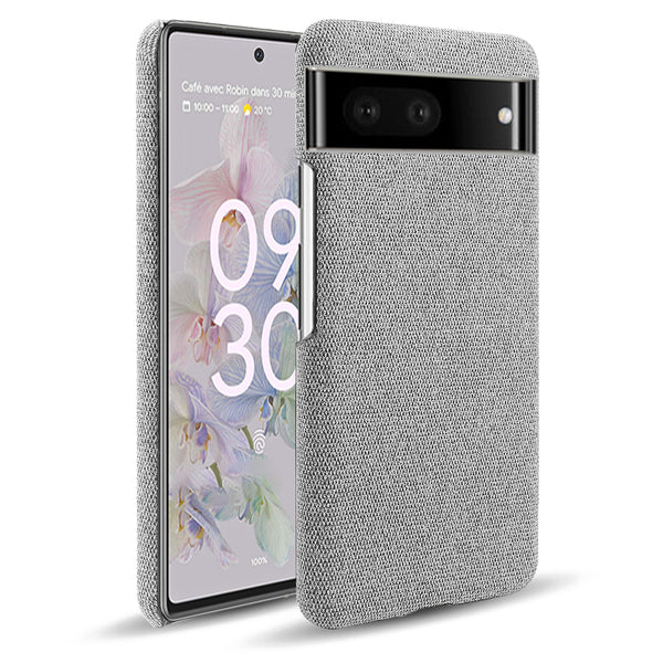 For Google Pixel 7 Drop Proof Solid Color Cloth Texture Protective Shell Hard PC Phone Case
