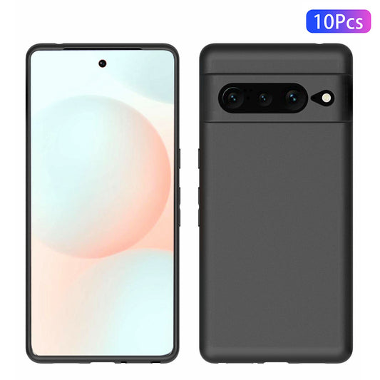 10Pcs/Pack Soft Smartphone Cover for Google Pixel 7 Pro, Anti-scratch Dustproof Double-sided Matte TPU Cell Phone Case