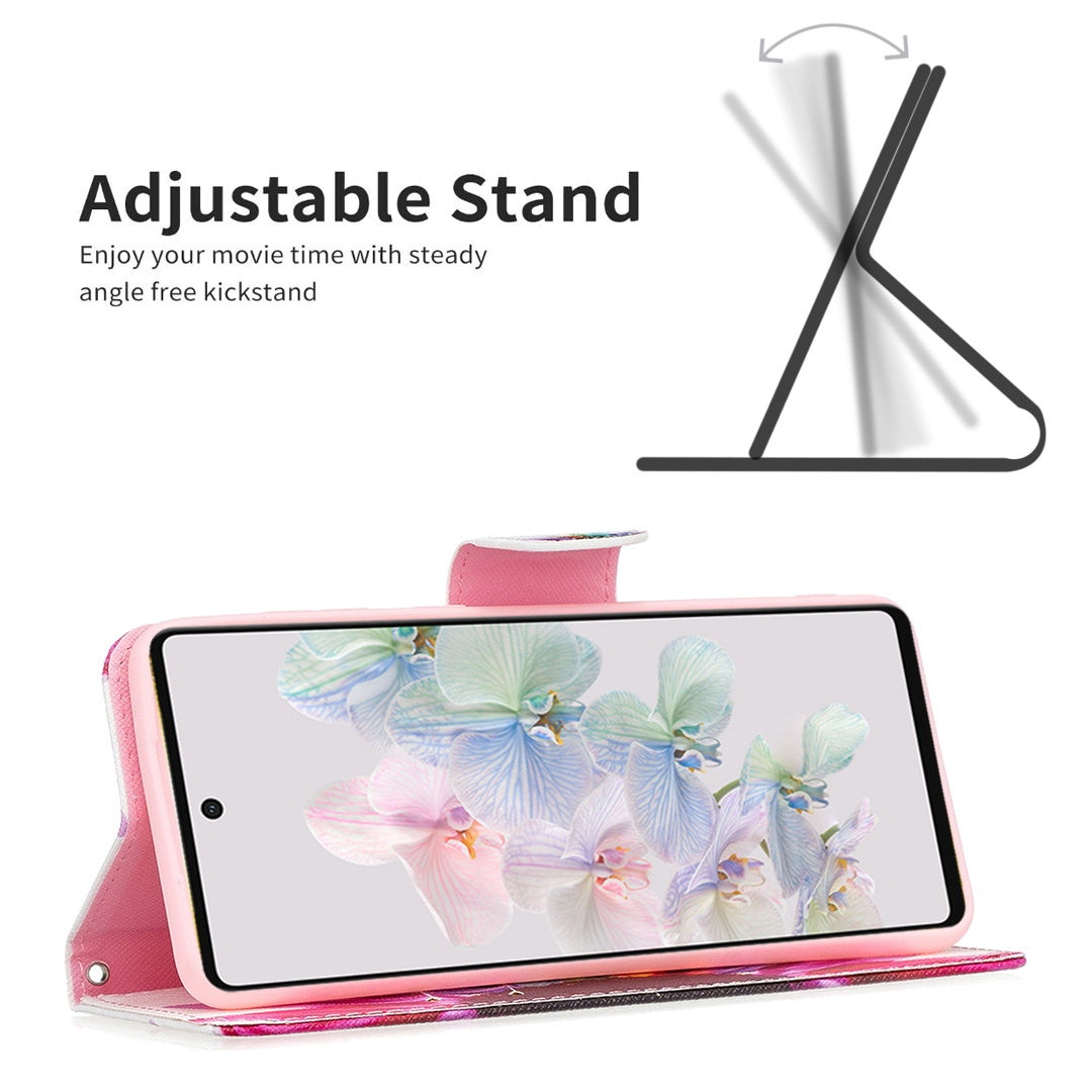 BF Pattern Printing Leather Series-1 for Google Pixel 7 PU Leather Wallet Phone Case Magnetic Clasp Imprinted Pattern Stand Protective Cover