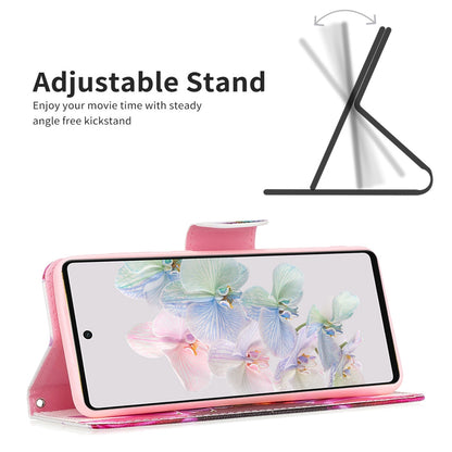 BF Pattern Printing Leather Series-1 for Google Pixel 7 PU Leather Wallet Phone Case Magnetic Clasp Imprinted Pattern Stand Protective Cover