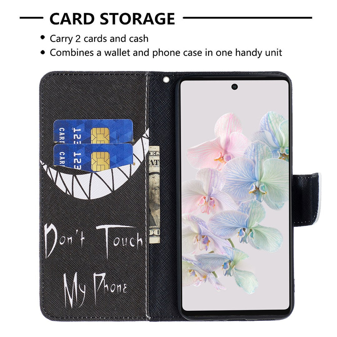 BF Pattern Printing Leather Series-1 for Google Pixel 7 PU Leather Wallet Phone Case Magnetic Clasp Imprinted Pattern Stand Protective Cover