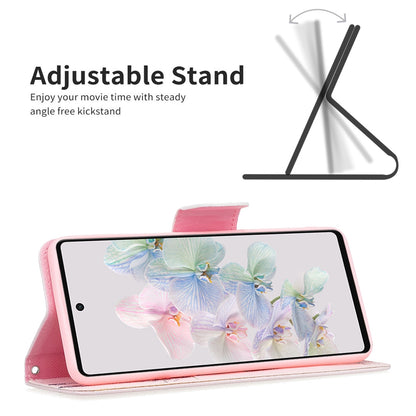 BF Pattern Printing Leather Series-1 for Google Pixel 7 PU Leather Wallet Phone Case Magnetic Clasp Imprinted Pattern Stand Protective Cover