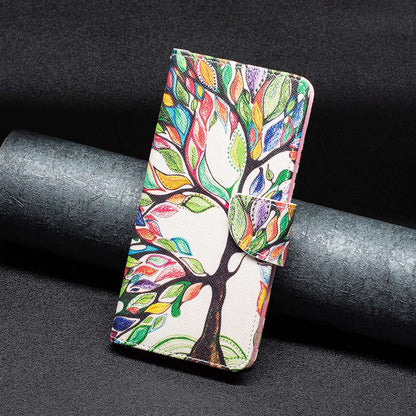 BF Pattern Printing Leather Series-1 for Google Pixel 7 PU Leather Wallet Phone Case Magnetic Clasp Imprinted Pattern Stand Protective Cover