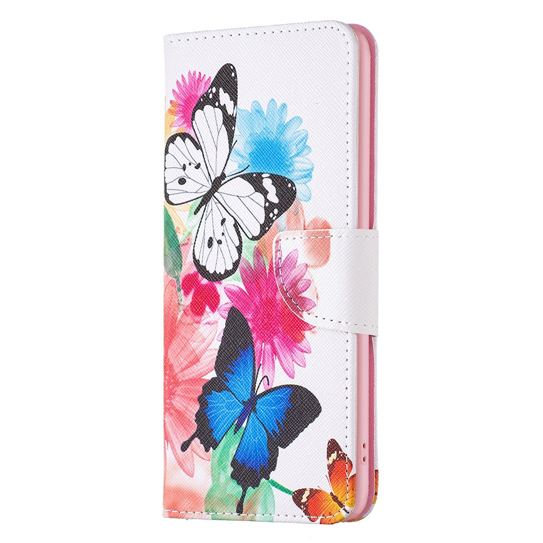 BF Pattern Printing Leather Series-1 for Google Pixel 7 PU Leather Wallet Phone Case Magnetic Clasp Imprinted Pattern Stand Protective Cover