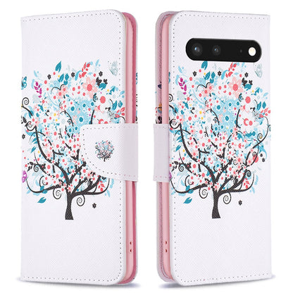 BF Pattern Printing Leather Series-1 for Google Pixel 7 PU Leather Wallet Phone Case Magnetic Clasp Imprinted Pattern Stand Protective Cover