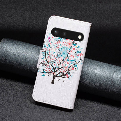 BF Pattern Printing Leather Series-1 for Google Pixel 7 PU Leather Wallet Phone Case Magnetic Clasp Imprinted Pattern Stand Protective Cover