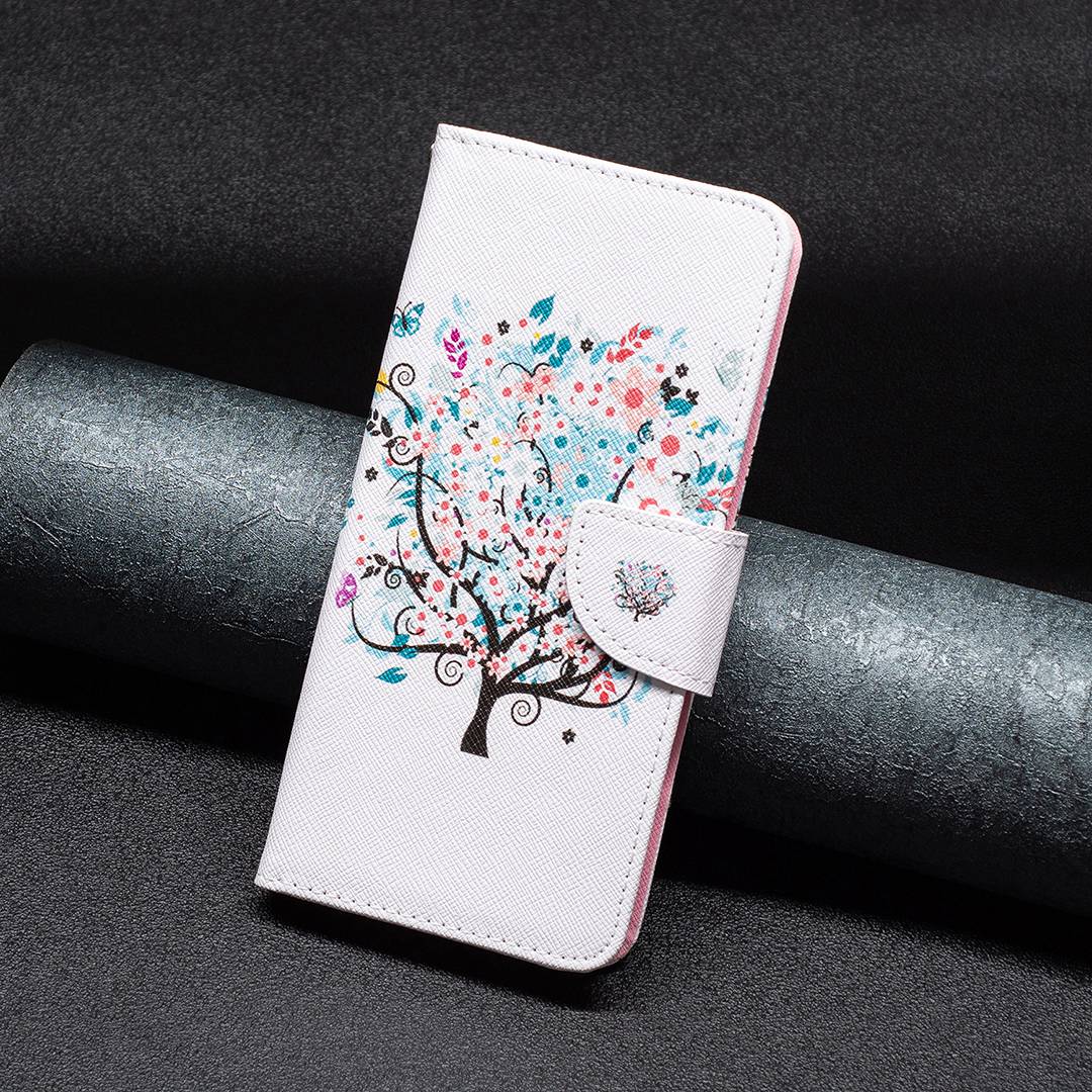 BF Pattern Printing Leather Series-1 for Google Pixel 7 PU Leather Wallet Phone Case Magnetic Clasp Imprinted Pattern Stand Protective Cover