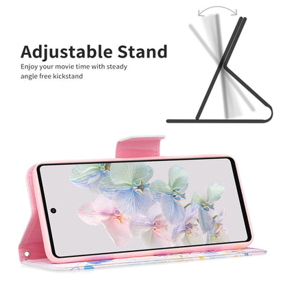BF Pattern Printing Leather Series-1 for Google Pixel 7 PU Leather Wallet Phone Case Magnetic Clasp Imprinted Pattern Stand Protective Cover